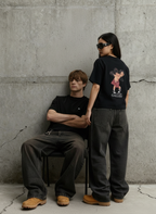 Retro black boxing tee