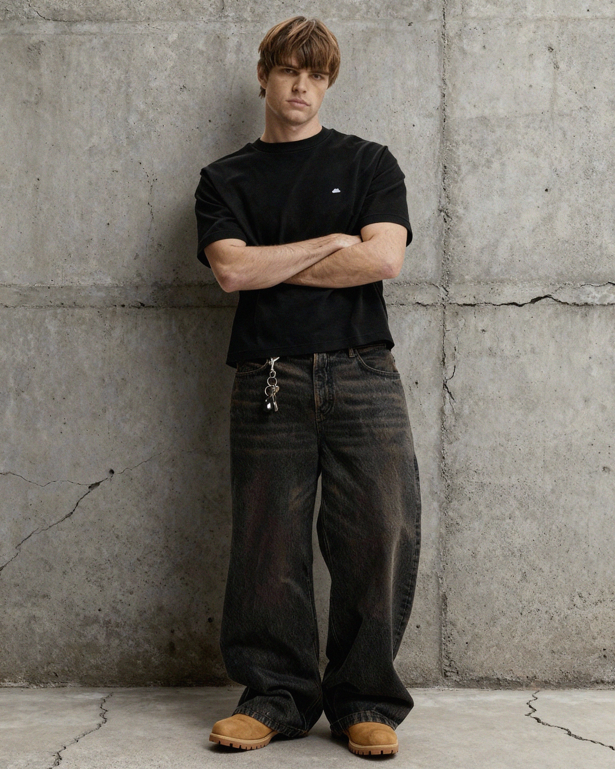 Retro black boxing tee