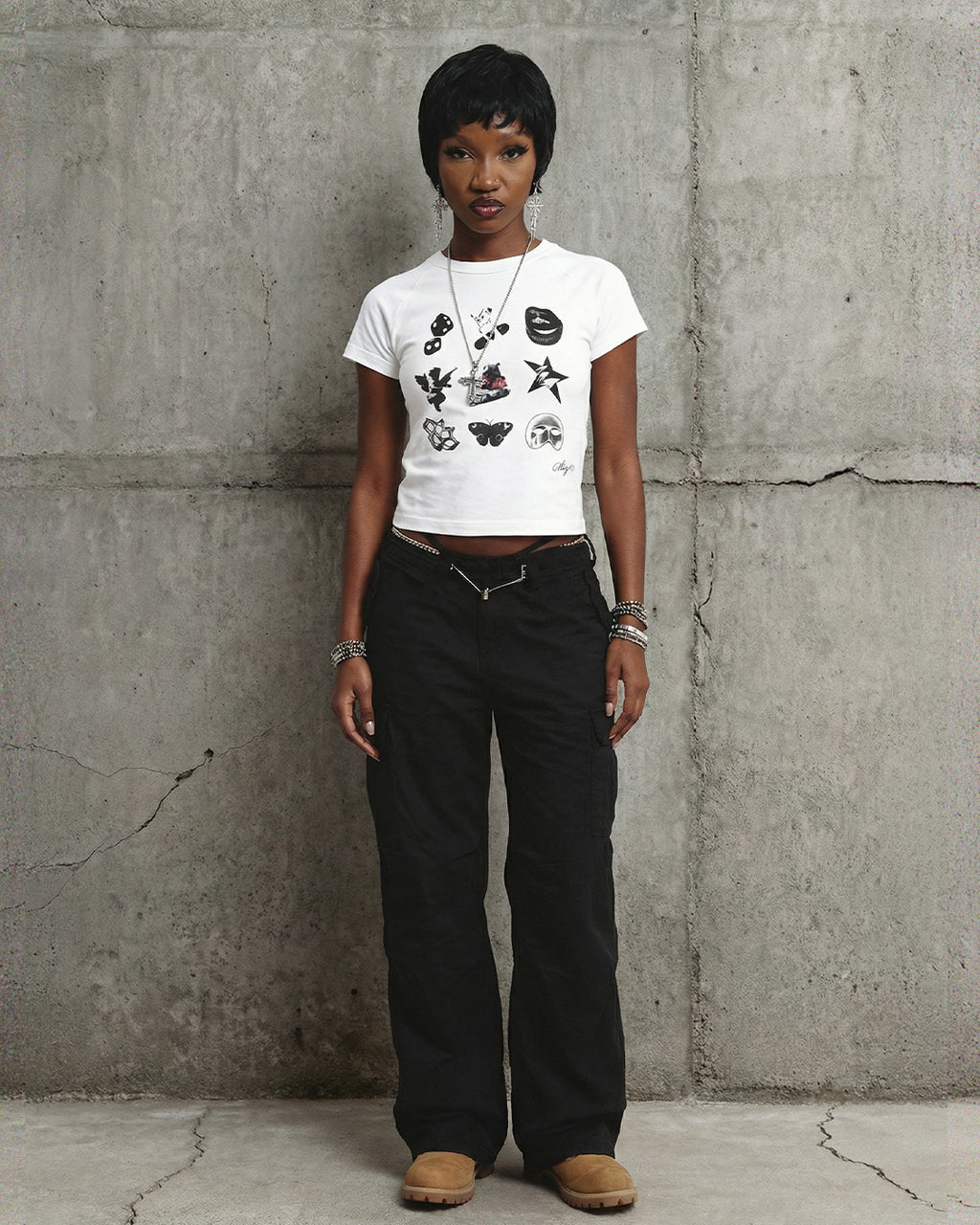 Retro Black and White tee