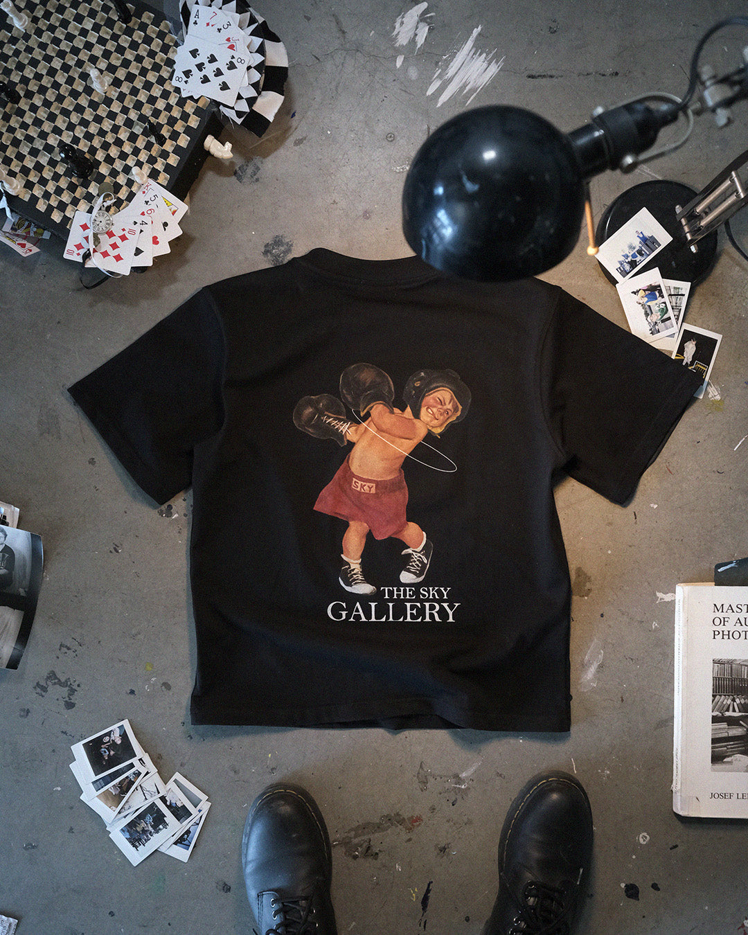 Retro black boxing tee