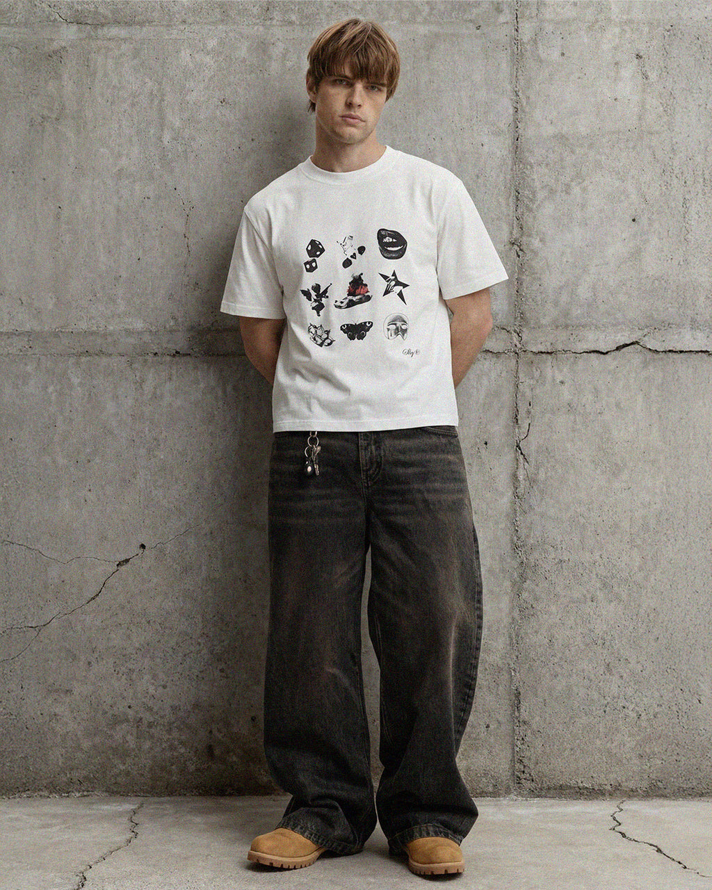 Retro Black and White tee