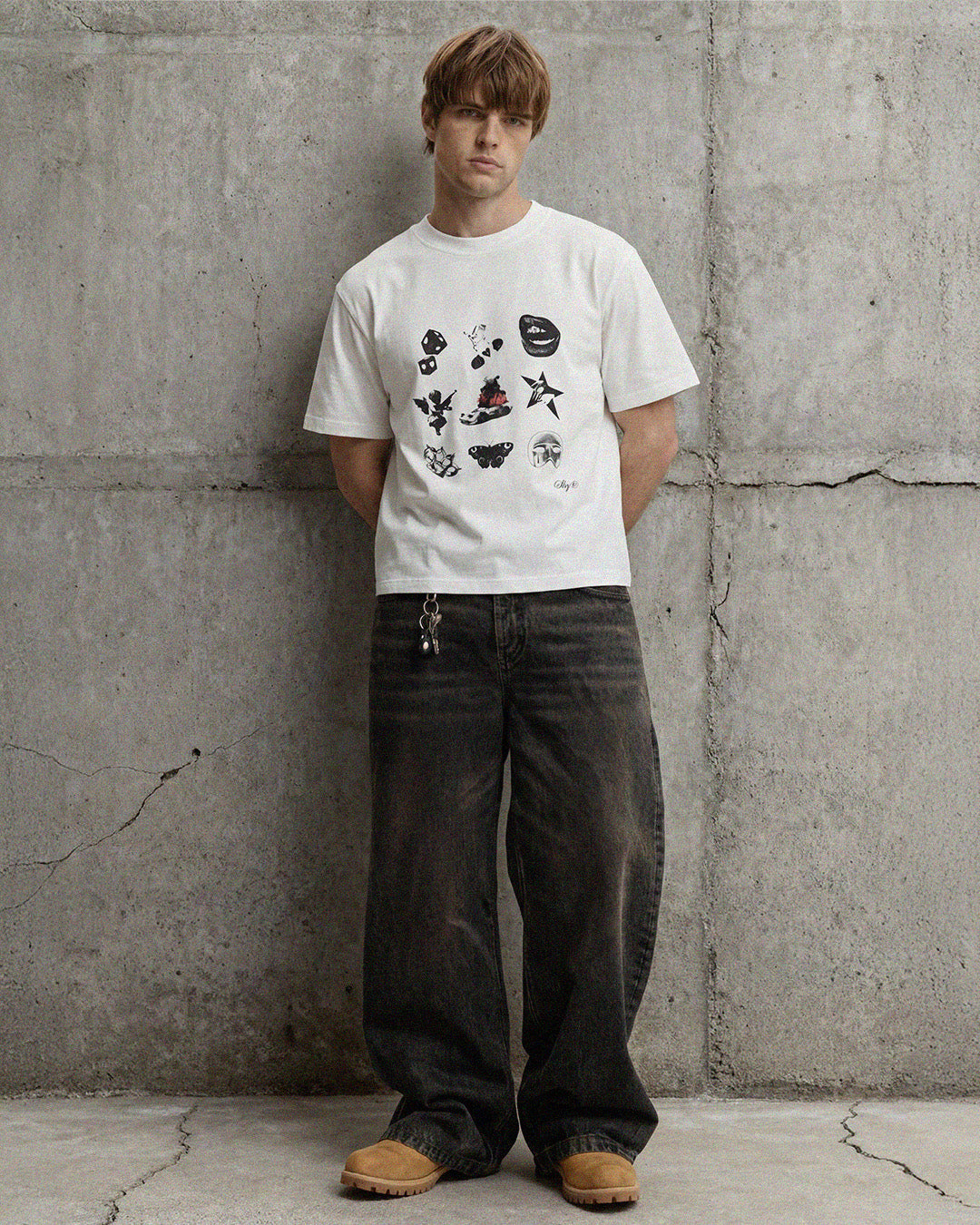 Retro Black and White tee