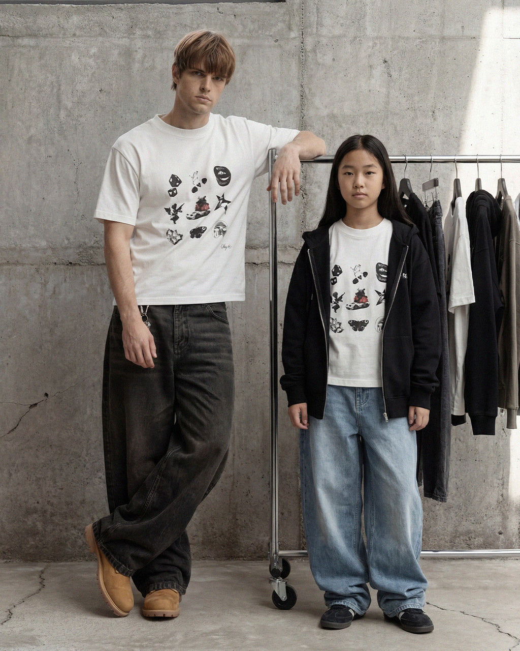 Retro Black and White tee